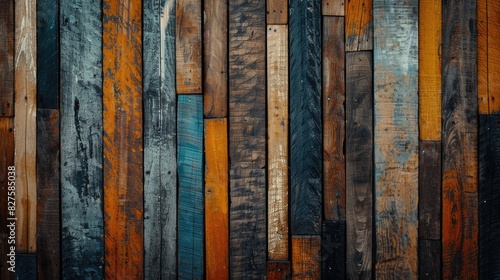 Texture of wood plank background with wooden background toning photo