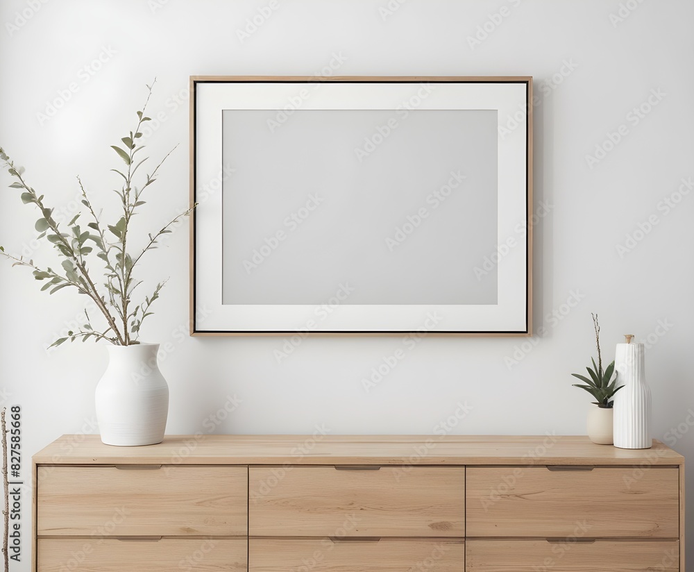 Frame mockup, ISO A paper size. Living room poster mockup. Modern interior design. Living room Interior mockup with house background. 3D render Frame mockup, ISO A paper size. Living room poster mockup. Modern interior design. Living room Interior mockup with house background. 3D render