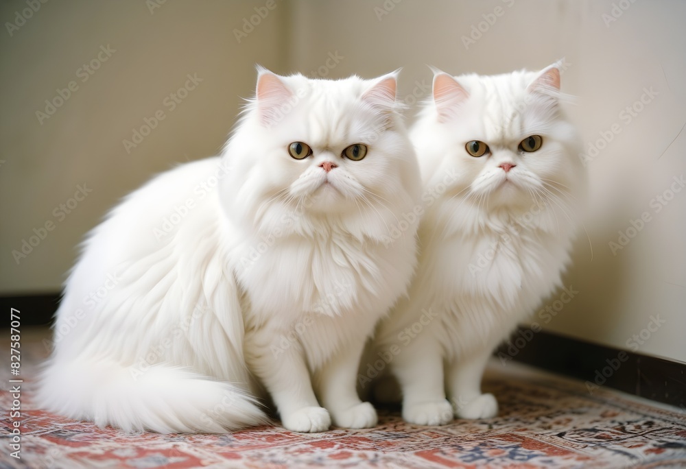 Fototapeta premium Persian white cat