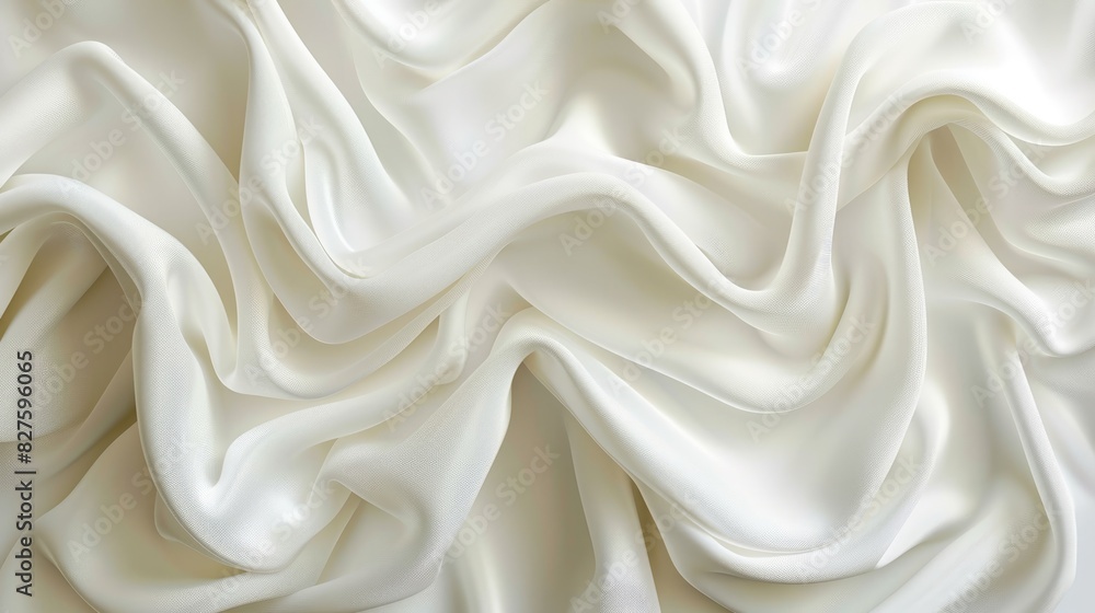 A luxurious white silk fabric with a soft, flowing drape. Perfect for evening wear, wedding dresses, and other special occasions. A luxurious white silk fabric with a soft, flowing drape. Perfect for evening wear, wedding dresses, and other special occasions.