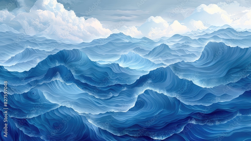ocean waves abstract color painting background ocean waves abstract color painting background