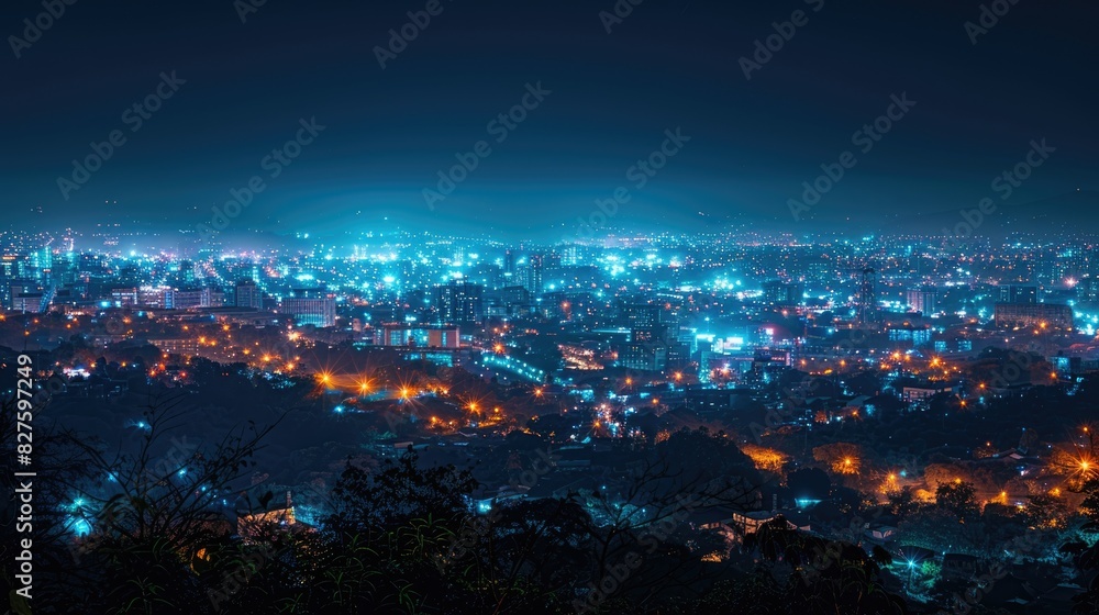 Fototapeta premium the city at night background