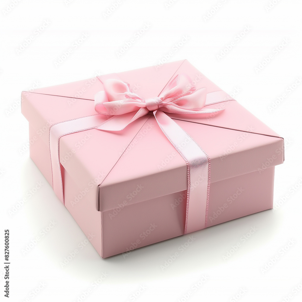 gift box with ribbon and bow on white background, isolated gift box with ribbon and bow on white background, isolated