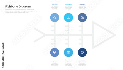 Infographic Fishbone diagram template design