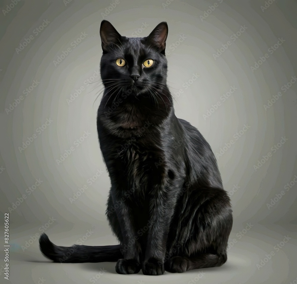 black cat sitting black cat sitting