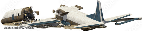 Canvas Print crashed airplane