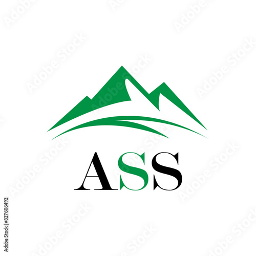 ASS letter logo design on white background. Creative  modern ASS letter logo design. Vector design.
Letters ASS, ASS logo  vector template.