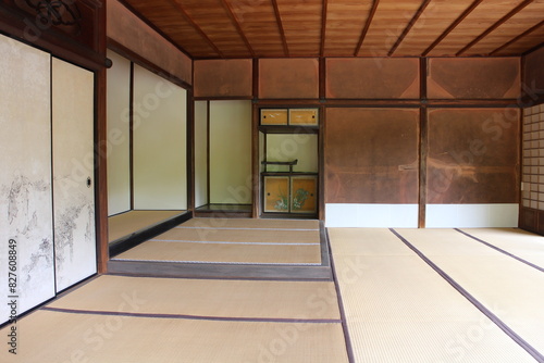 Inside of Jugetsu-kan in Shugakuin Imperial Villa, Kyoto, Japan