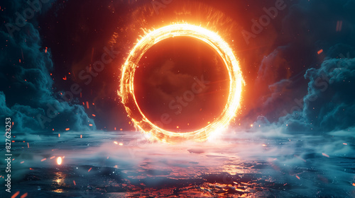 illustration of a glowing circular portal photo