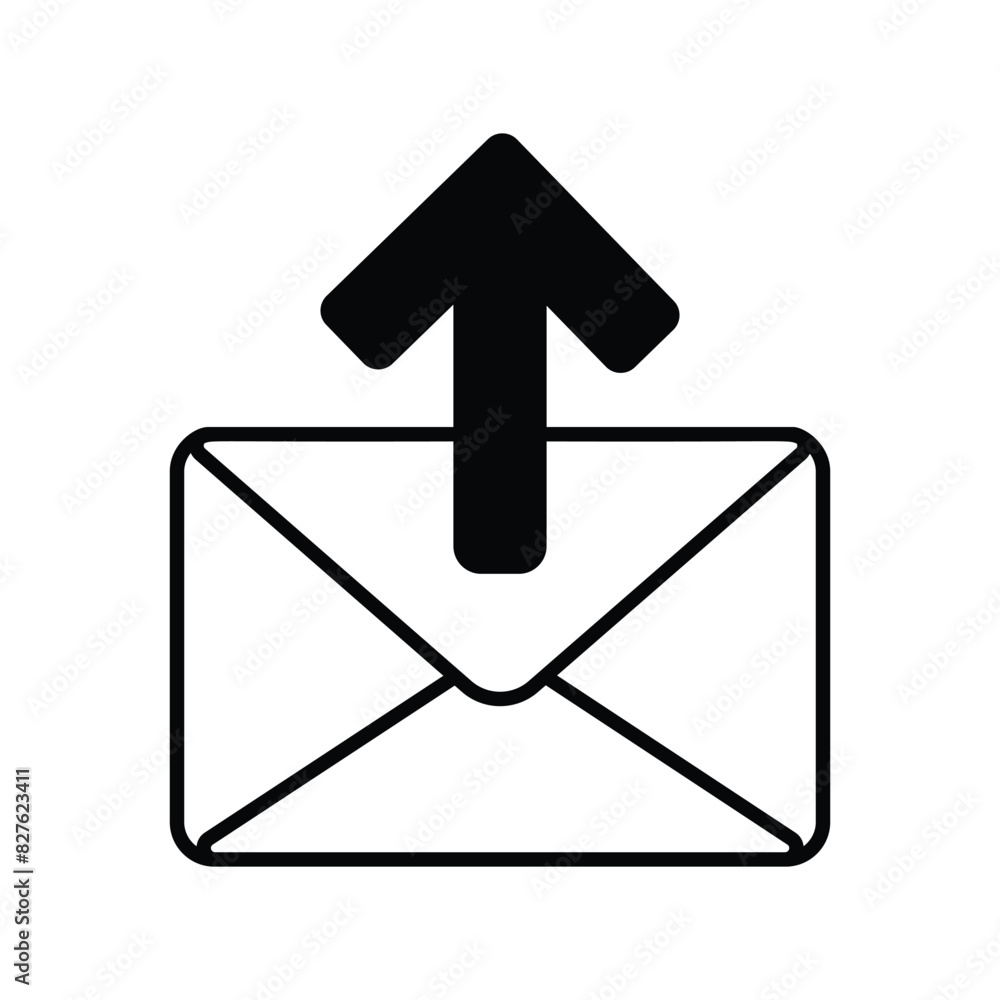 send mail icon with white background vector stock illustration send mail icon with white background vector stock illustration