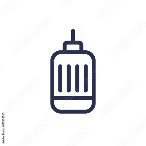 electric motor icon, line pictogram