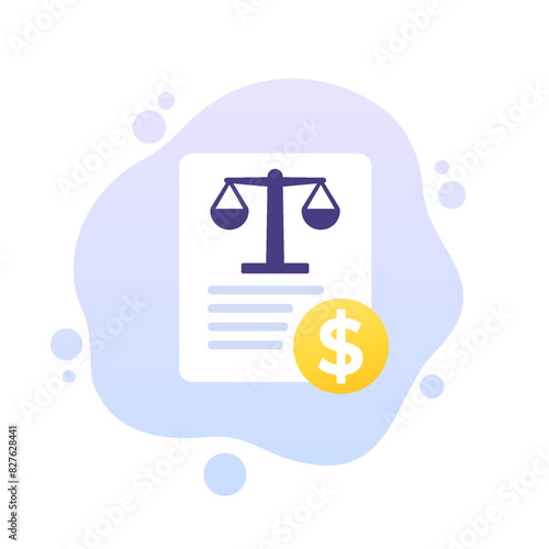 legal costs icon, vector design