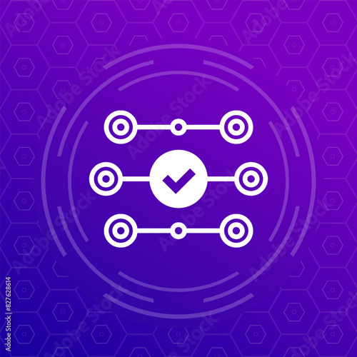 streamline process, operations vector icon