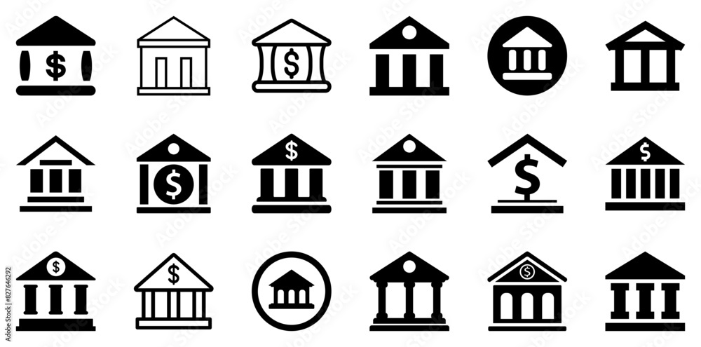 Set Of Bank Icons Vector Symbols Apps, Websites Ui Designs Suitable For Banking,Bank,Column,Business,Building Business Infographic Elements Logo Vector Illustration Set Of Bank Icons Vector Symbols Apps, Websites Ui Designs Suitable For Banking,Bank,Column,Business,Building Business Infographic Elements Logo Vector Illustration