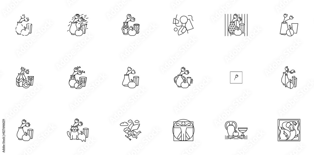 Mega Set Of Vector Art Movements Vector Symbols Apps, Websites Ui Designs Suitable For School,Style,Movement,Still-Life,Art Vector Icons Illustration Collection Mega Set Of Vector Art Movements Vector Symbols Apps, Websites Ui Designs Suitable For School,Style,Movement,Still-Life,Art Vector Icons Illustration Collection