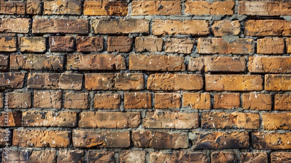 Obraz premium Brown brick wall in close up view
