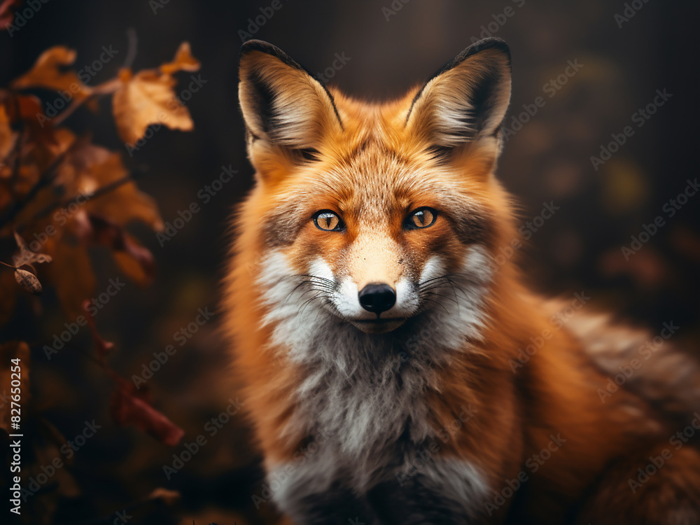 Discover the beauty of wildlife with a captivating fox in a stock photo Discover the beauty of wildlife with a captivating fox in a stock photo