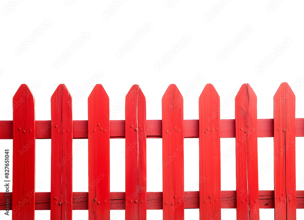 Fototapeta premium Une clôture rouge en bois.