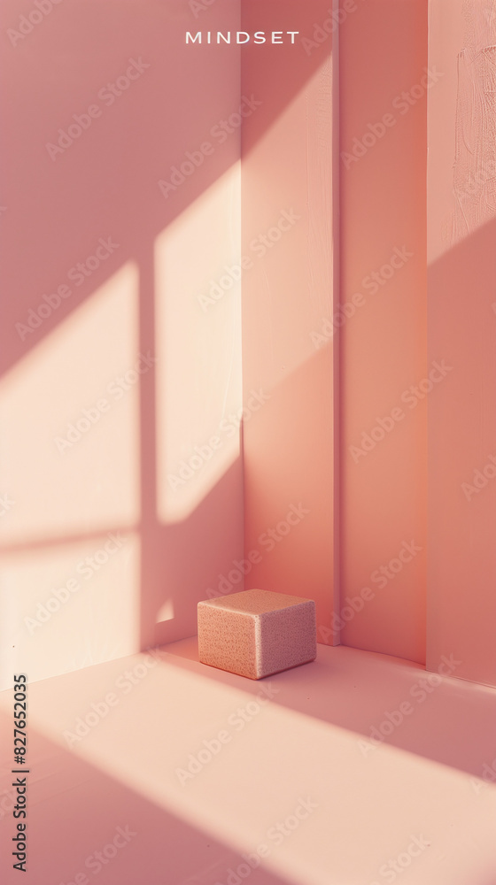 Abstract poster or wallpaper with a pink background and the inscription Abstract poster or wallpaper with a pink background and the inscription
