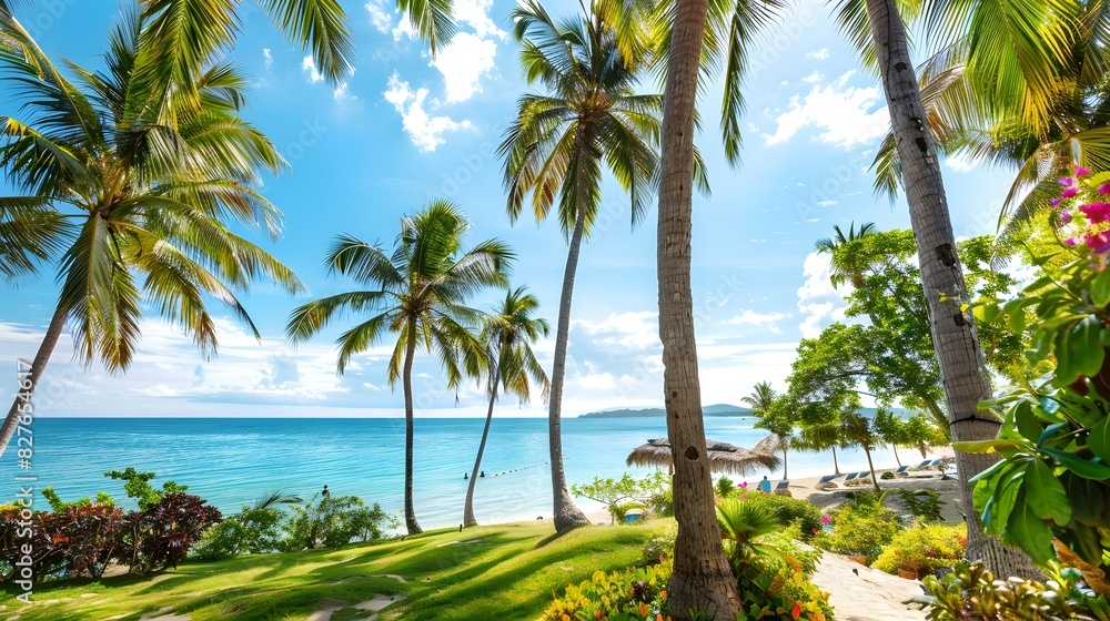 Tropical Luxury Retreat Nestled Between Palm Trees and Turquoise Waters Tropical Luxury Retreat Nestled Between Palm Trees and Turquoise Waters