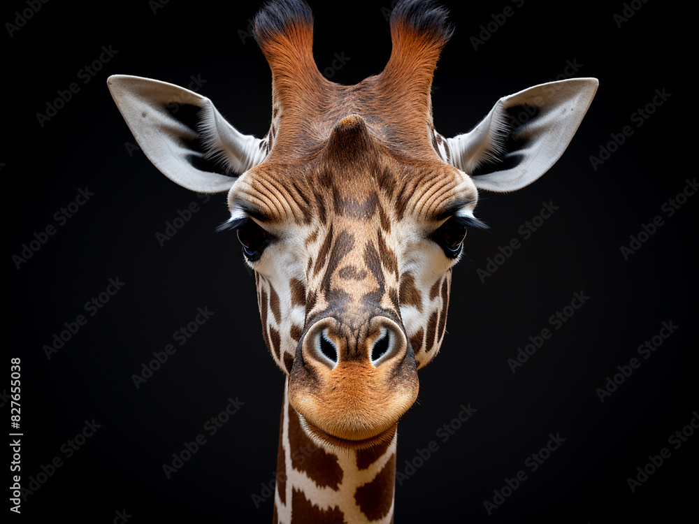 Fototapeta premium African giraffe's portrait tallest terrestrial mammal