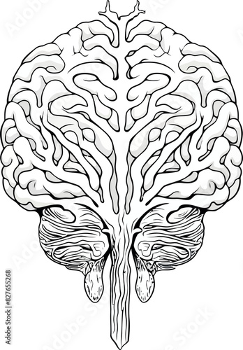 Brain Drawing Vector