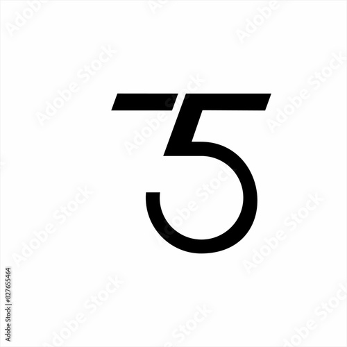 Unique simple number 35 logo design. Free Download Unique simple number 35 logo design. - GFXLoad