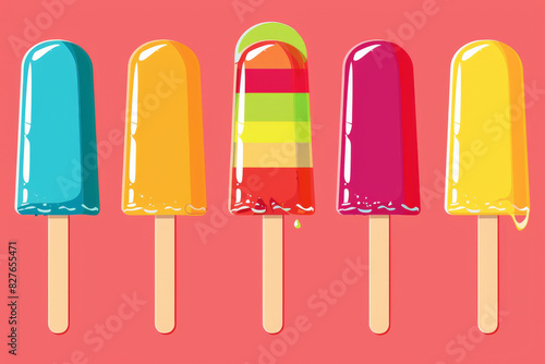 A Delightful Tower of Vibrant Popsicles © Antonia