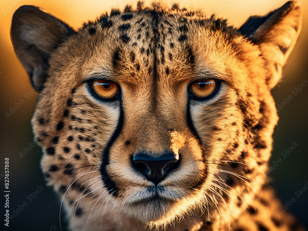 Close-up of a cheetah (Acinonyx jubatus) Close-up of a cheetah (Acinonyx jubatus)