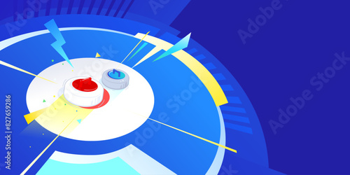 Abstract curling background design. Sports concept