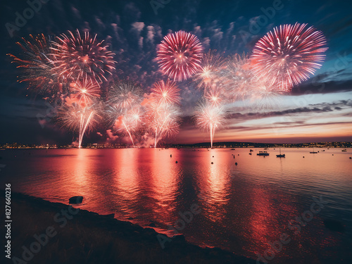 Joyous celebrations in Thailand are marked with dazzling fireworks photo