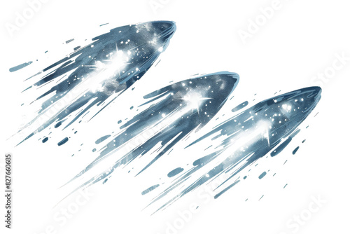 Comets On Transparent Background. photo
