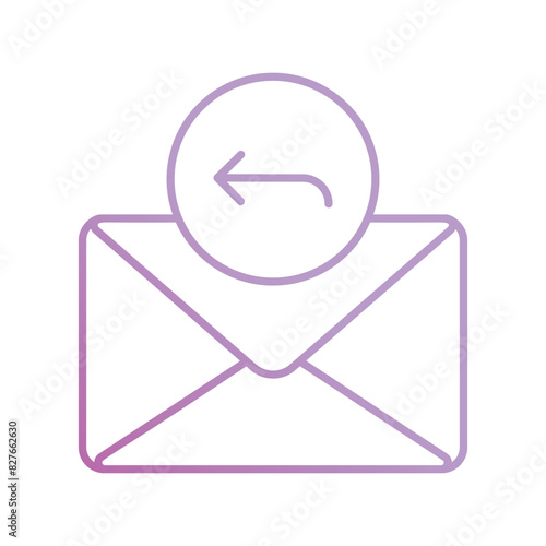 reply icon with white background vector stock illustration