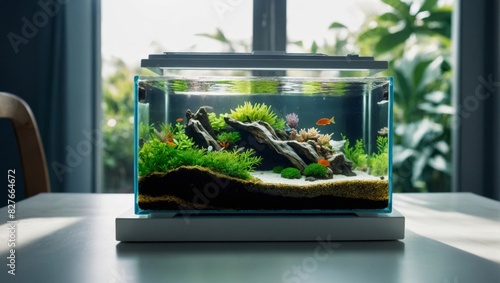 Modern Fish Tank Setup: A Beautiful Underwater Garden in Your Home photo