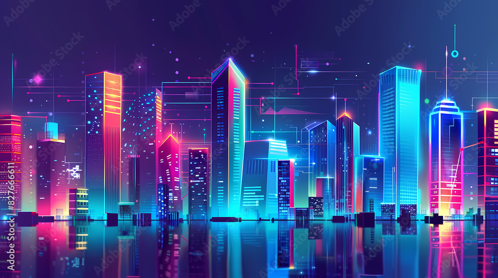 Concept Smart city for web page, banner, presentation, social media. Smart city concept with different icon and elements. city design technology for living. Concept Smart city for web page, banner, presentation, social media. Smart city concept with different icon and elements. city design technology for living.