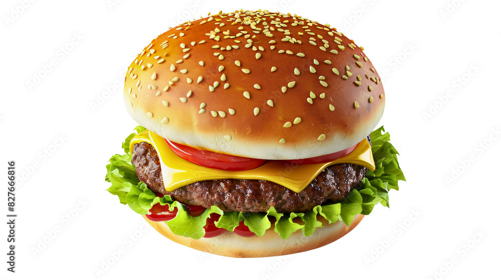 Hamburger or burger on white background PNG Hamburger or burger on white background PNG