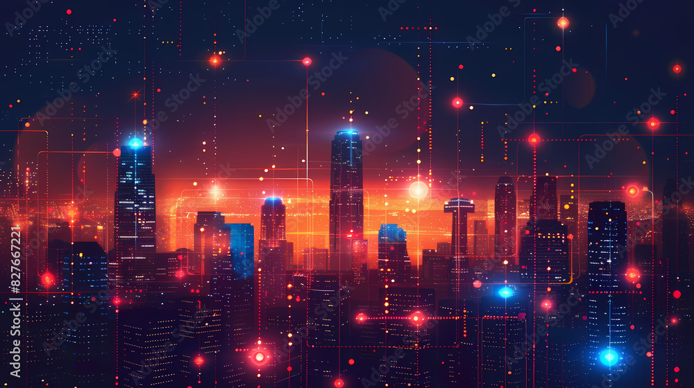 Concept Smart city for web page, banner, presentation, social media. Smart city concept with different icon and elements. city design technology for living. Concept Smart city for web page, banner, presentation, social media. Smart city concept with different icon and elements. city design technology for living.