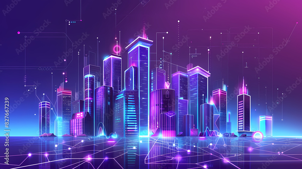 Concept Smart city for web page, banner, presentation, social media. Smart city concept with different icon and elements. city design technology for living. Concept Smart city for web page, banner, presentation, social media. Smart city concept with different icon and elements. city design technology for living.