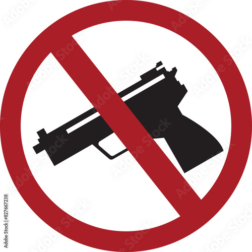 no guns sign vector