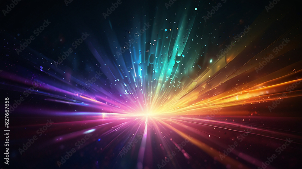 Obraz premium Leon Effect Glowing Lines on Bright Backgrounds ai generative