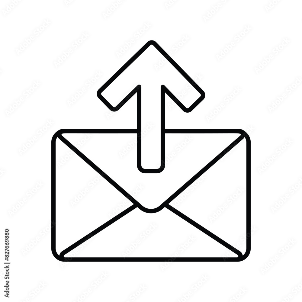 send mail icon with white background vector stock illustration send mail icon with white background vector stock illustration