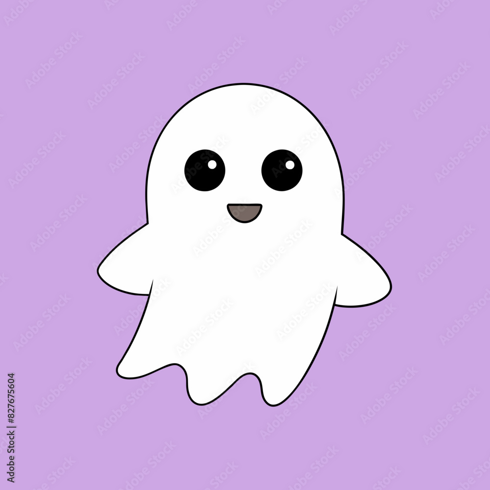 Cute Halloween ghost vector illustration Cute Halloween ghost vector illustration