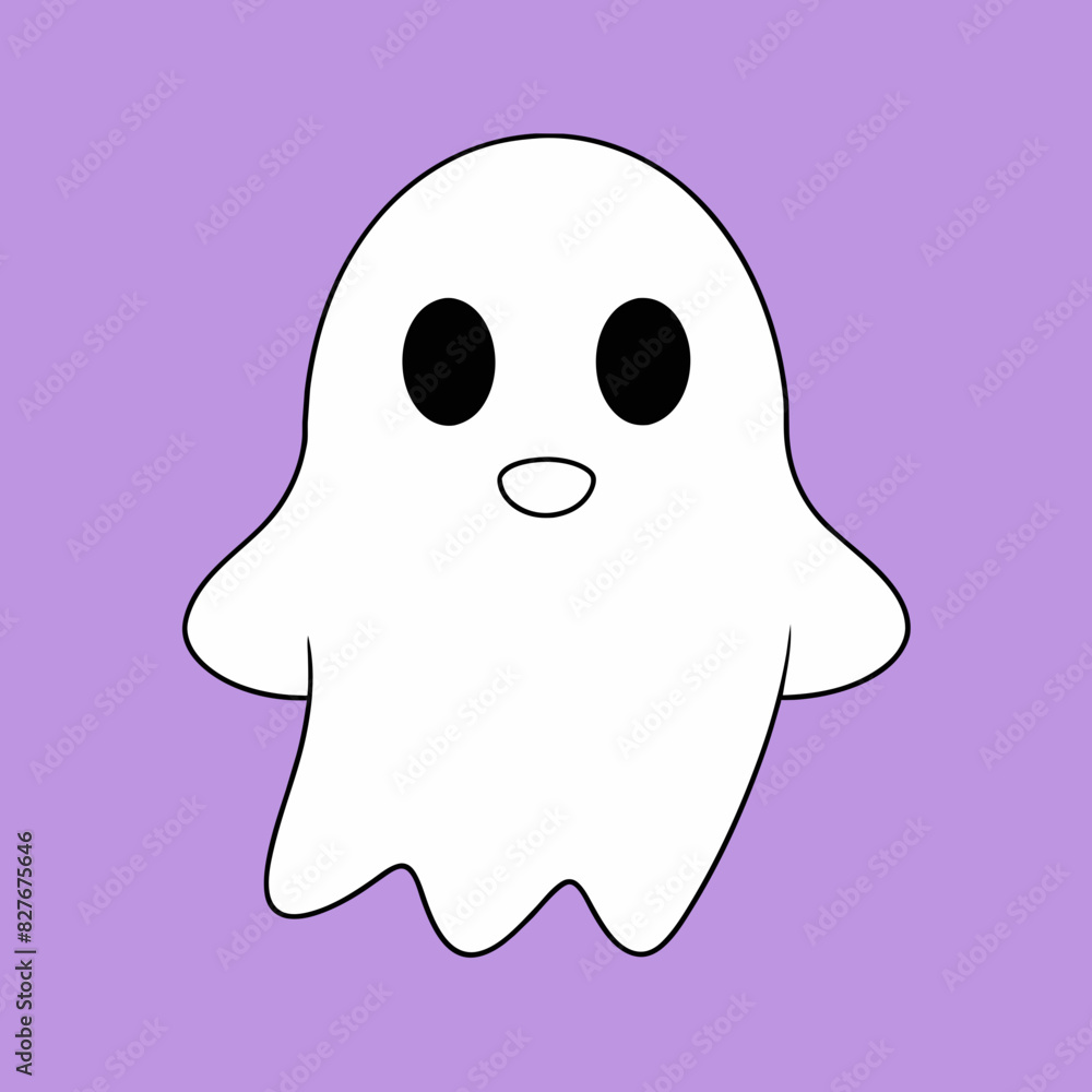 Cute Halloween ghost vector illustration Cute Halloween ghost vector illustration