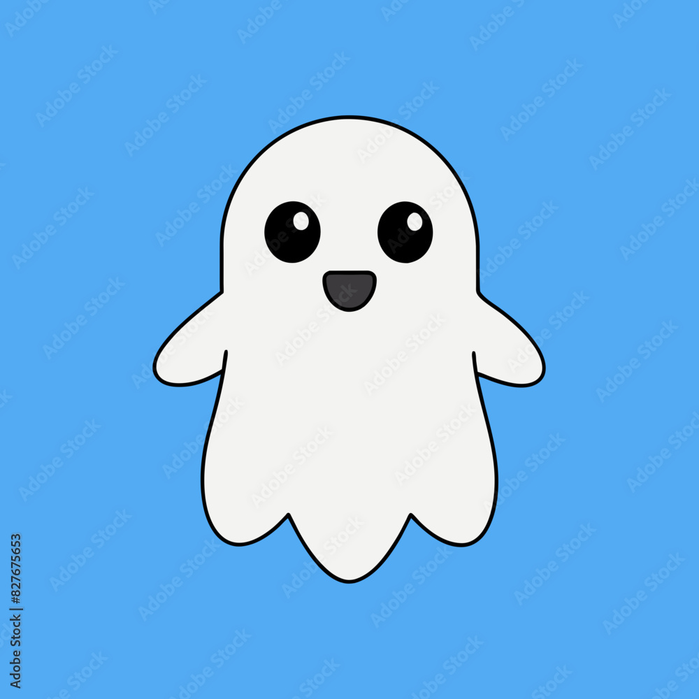 Cute Halloween ghost vector illustration Cute Halloween ghost vector illustration