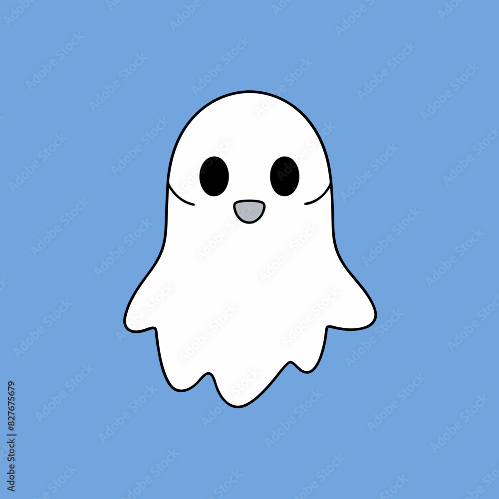 Cute Halloween ghost vector illustration Cute Halloween ghost vector illustration