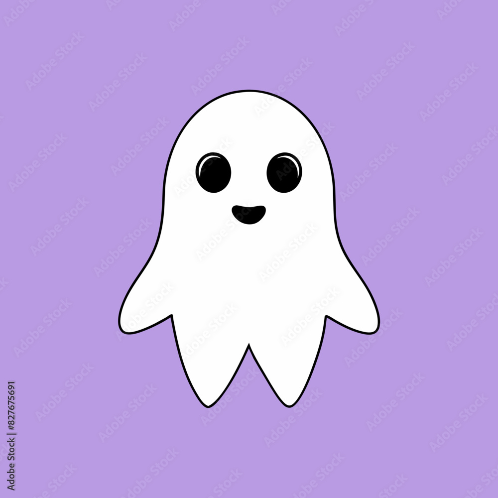 Cute Halloween ghost vector illustration Cute Halloween ghost vector illustration
