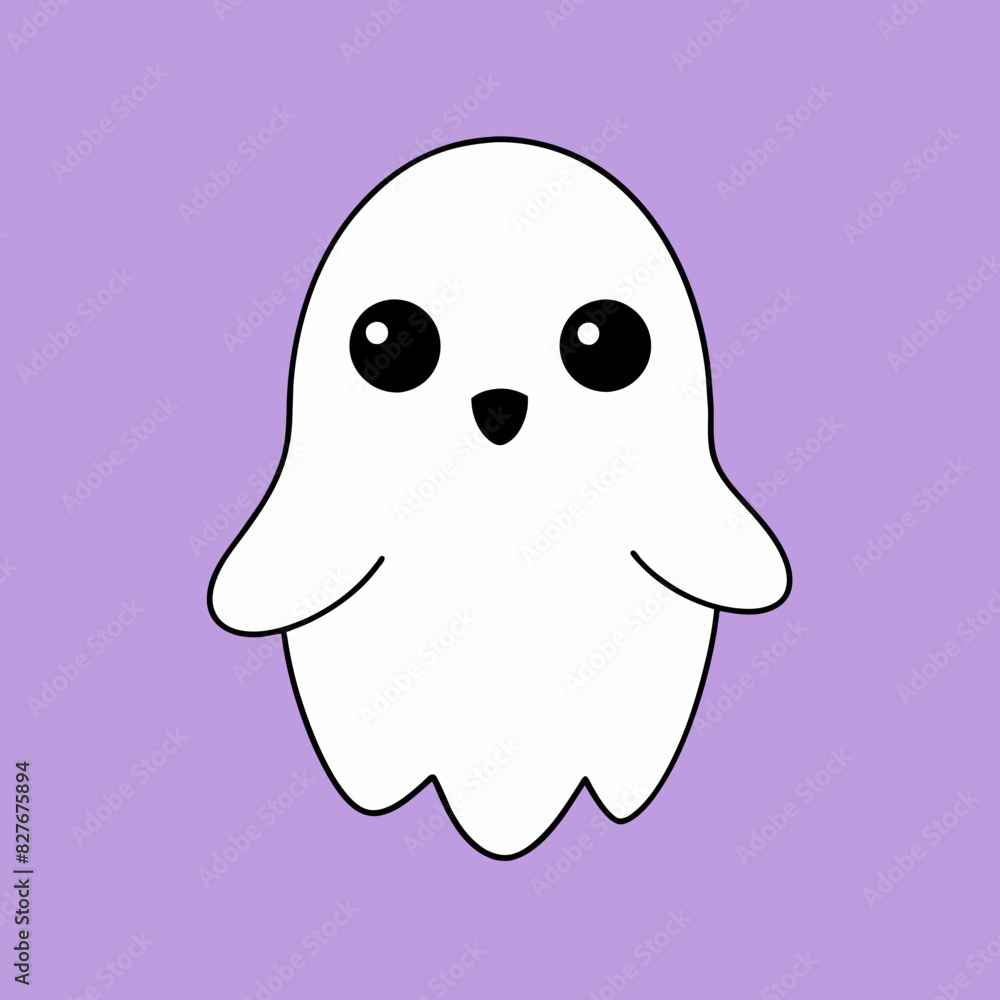 Cute Halloween ghost vector illustration Cute Halloween ghost vector illustration