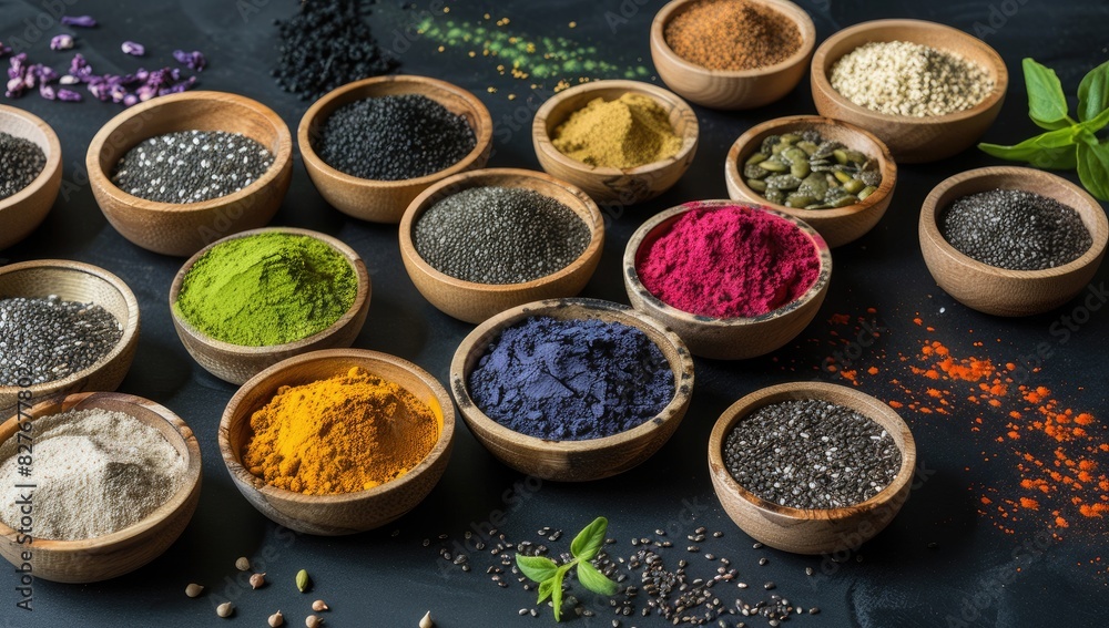 Healthy Superfoods and Herbs Arrangement Healthy Superfoods and Herbs Arrangement