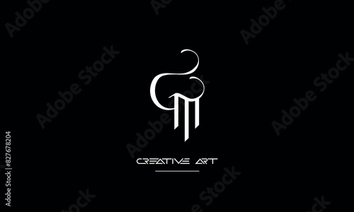 GM, MG, G, M abstract letters logo monogram