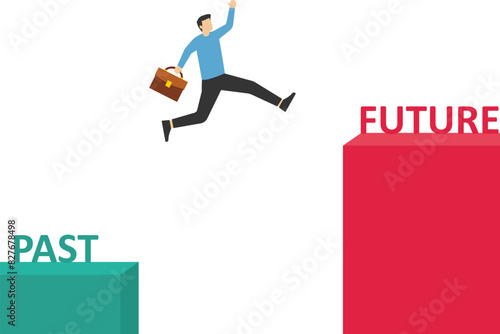 Going to the Future, Hope concept.

